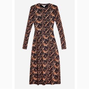 TOPSHOP Tie Dye Mesh Midi Dress